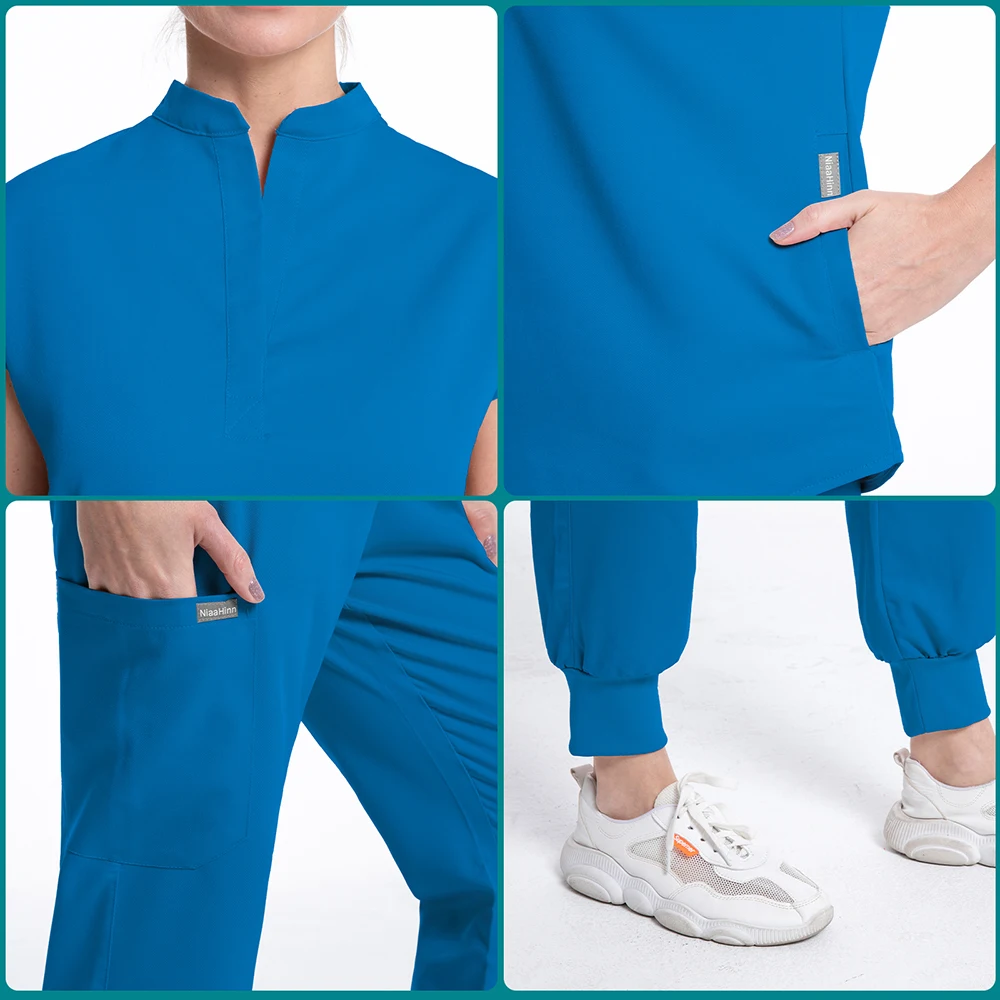 Traje de uniforme médico Unisex, ropa de trabajo de Hospital, cirugía médica, uniforme de enfermera, traje de dentista, Delgado, a la moda, Multicolor