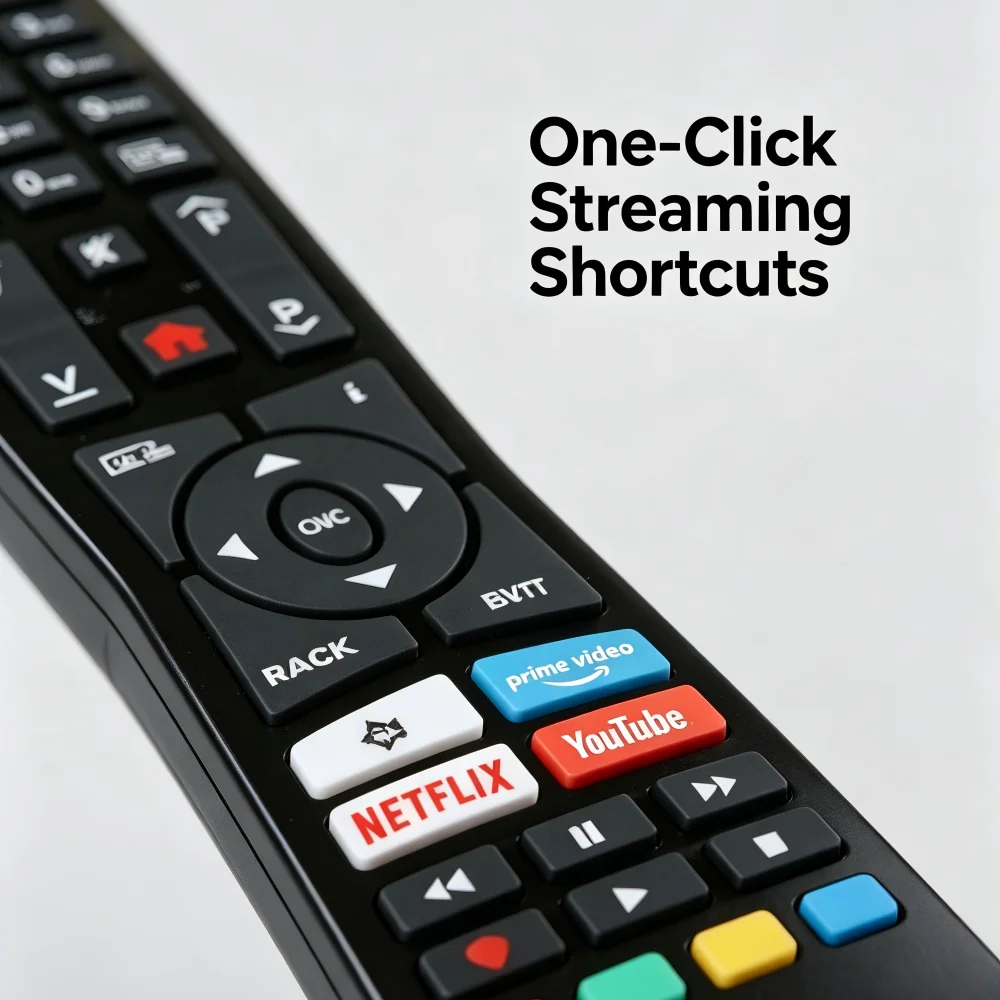 RM‑C3337 TV Remote Control Replacement For JVC Smart Television, Remote Controller With Video Shortcut Buttons