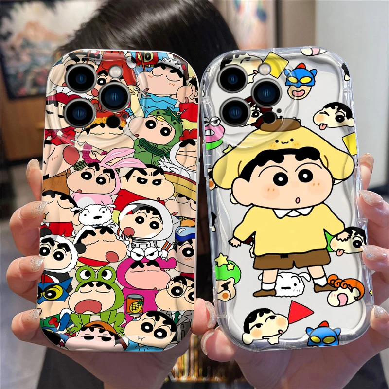 Comics C-Crayones S-Shins-chanes For Apple iPhone 15 14 13 12 11 XS XR X Pro Max Plus Wave Oil Funda Phone Case