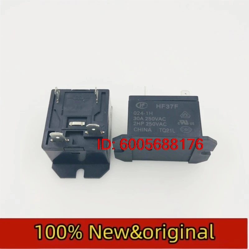 10PCS HF37F-24-1H Hongfa Relay 24VDC, set of normally open 4-pin 30A250VAC HF37F/024-1H Original & Brand New