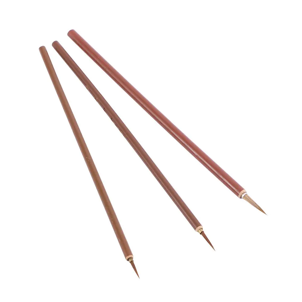 3pcs Watercolor Oil Chinese Calligraphy Art Stationary Drawing Supplies Hook Line Pen Paint Brush