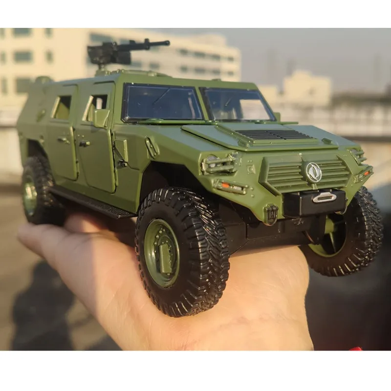 

Box Set 1:28 Alloy Warriors Army Vehicle with Multi-Door Open Sound and Light Pull-Back Car Model Toy Car Toy Kids Toys Boys