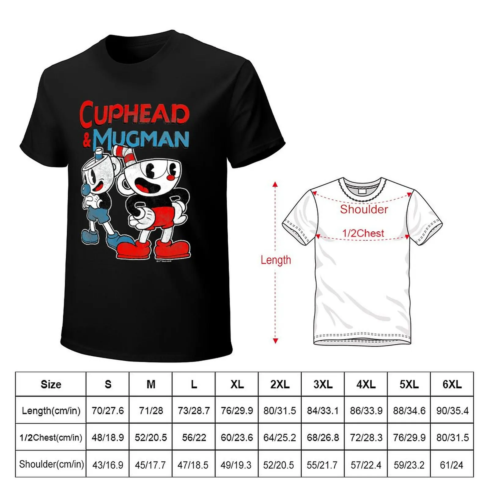 Cuphead & Mugman Dynamic Duo T-Shirt cotton t shirt pack T-Shirt