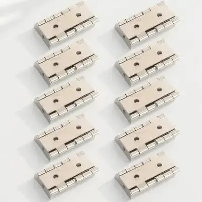 

10pcs Door Hinge Iron Metal Smooth Rust Resistant For Cabinet Screen Gate Folding Furniture Double Acting Hinges
