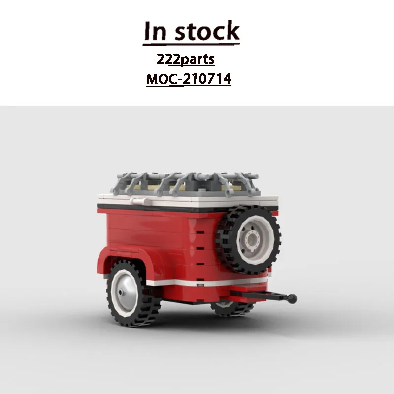 

MOC-210714 New City Mini Three-Axle Trailer Building Block Model 222 Parts Boys Children's Birthday Building Block Toy Gift
