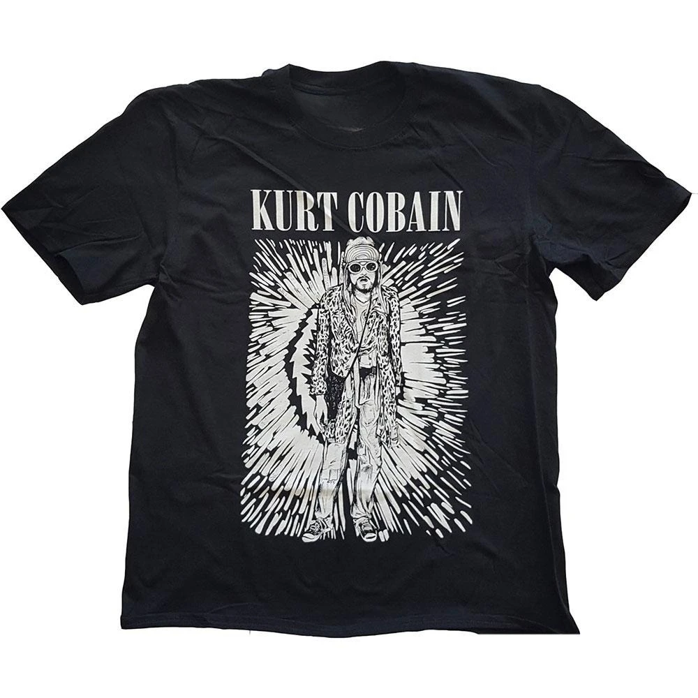 Kurt Cobain Radiant Portrait Print Baumwoll-T-Shirt Grunge Rock Legend Unisex Kurzarm-T-Shirt