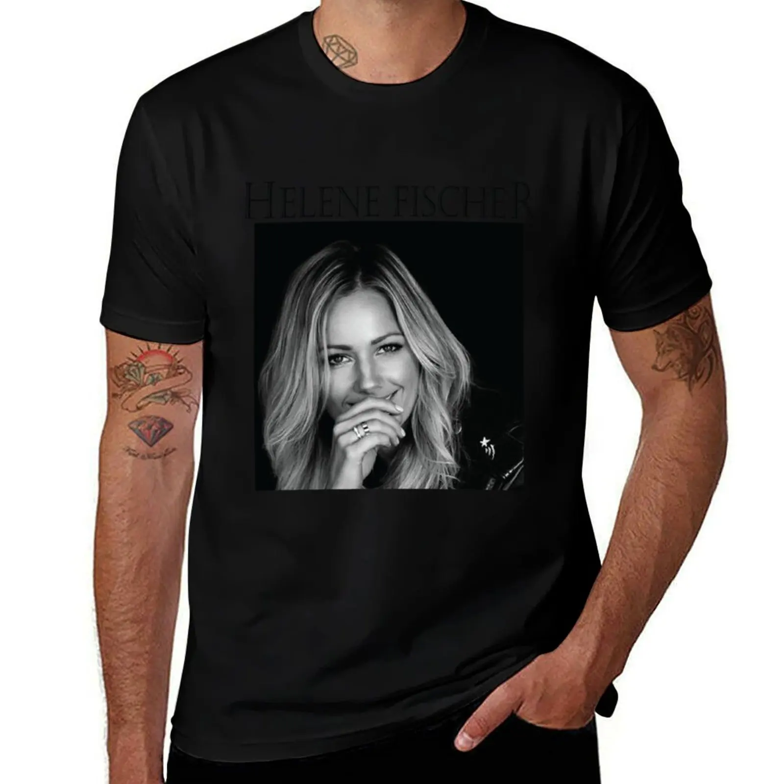 Chemise Helene Fischer, Helene Fischer Pour femme, Helene Fischer T-Shirt Minimalist Plain Crew Neck T-Shirt