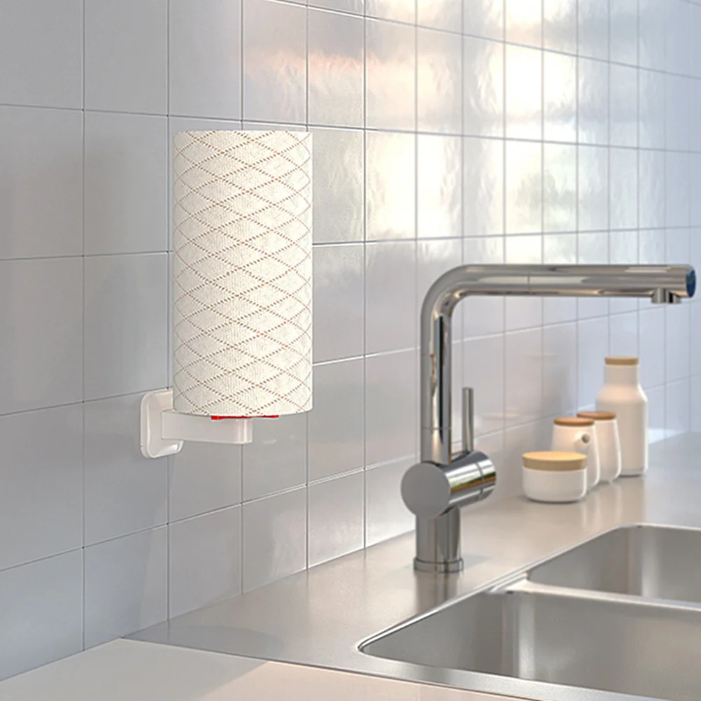 

Plastic Kitchen Tissue Holder Countertop Anti-Slip Roll Paper Towel Stand White Red Paper Towel Holder