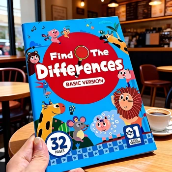 Hidden Differences Activity Book, Featuring 32 Interactive Observation Games and Memory…
