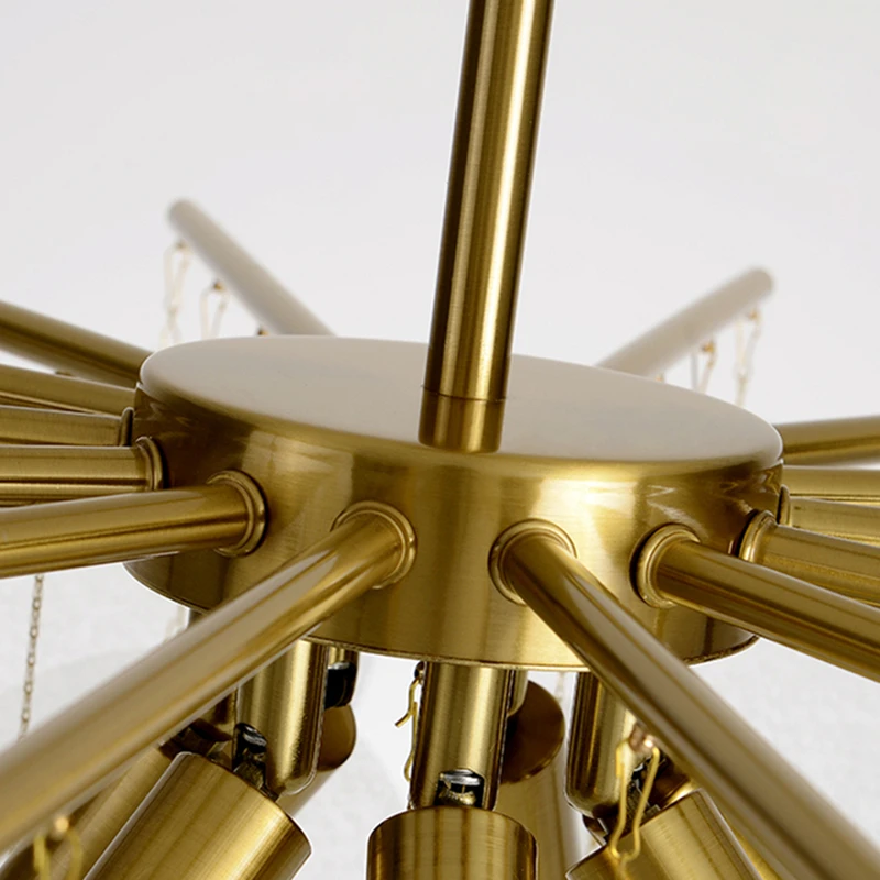 Indoor Lighting Glass LED Tree Branch Chandelier Metal Luxury Pendant Lamp Living Room Decor Kitchen Island Hanging Lamp Fixture