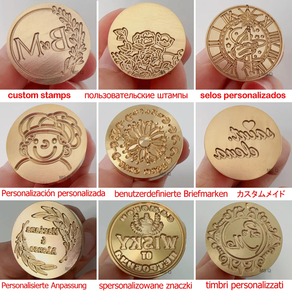 Customized LOGO Seal Stamp Wax Sealing Personalized Custom Wedding Party Name Initials Wax Seal DIY Scrapbook Seal Envelop Gift