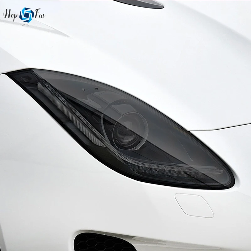 

2 Pcs Car Headlight Protective Film Vinyl Transparent Black TPU Sticker For Jaguar F Type X152 2013-Present Accessories