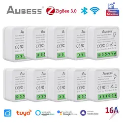 16A Tuya Zigbee3.0/WiFi Mini Smart Switch 2 Way Remote Control Home Automation Module Via Alexa Google Home Alice Smart Life App