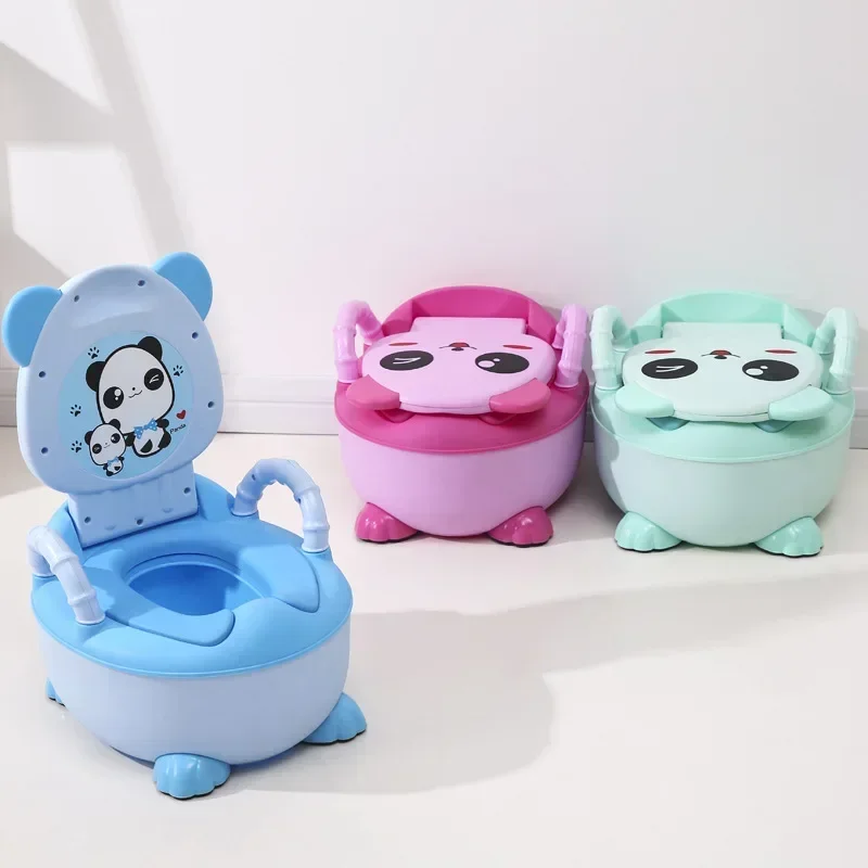Panda Baby Potty Boys and Girls Potty Training Seat Children\'s Pot Urinal Infant Cute Toilet Seat WC -Free Cleaning Brush