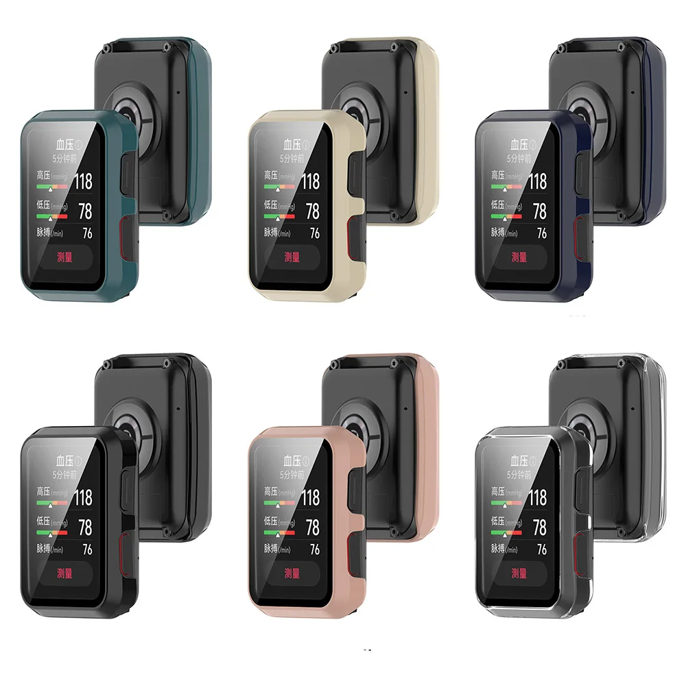 PC+Tempered Glass Protective Case For Huawei Watch D Full Screen Protector Shell Frame Bumper