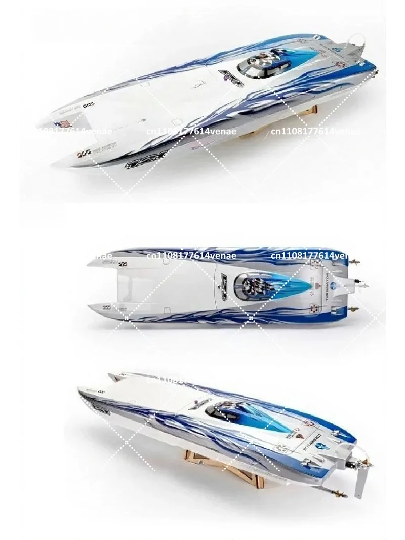 Fiberglass Catamaran RC Racing Boat with Dual 4082 Motors 160A ESC, Speeds Up to 100 km/h