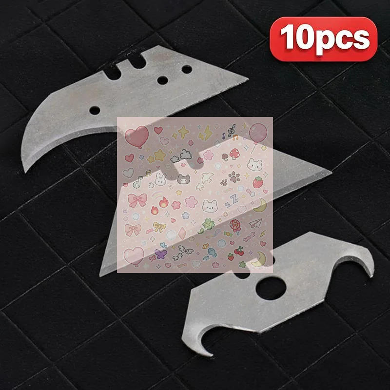 10pcs Steel Utility Knife Replacement Blades With Sharp Edge And Durable Build Perfect For DIY Crafting Wallpaper Cutting Home R