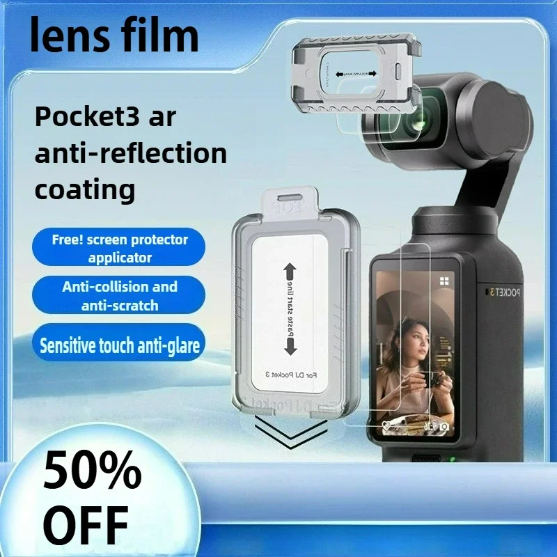 

For DJI Pocket 3 Tempered Glass Screen Protector Lens Cover Anti Dust Film