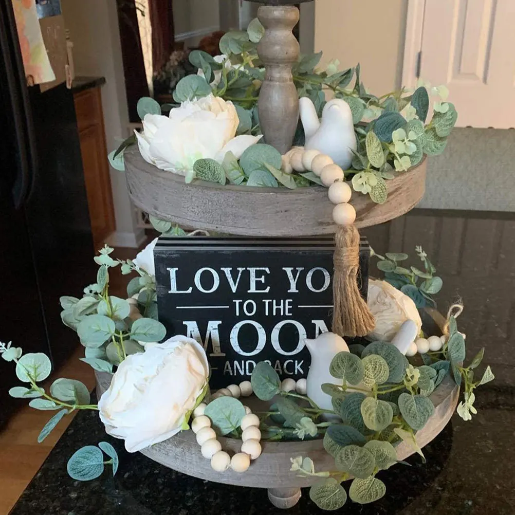 

Wedding Hanging Flower Vine Artificial Eucalyptus Garland Decor for Door Backdrop Wreath Greenery Faux Leaves Rose White Vine