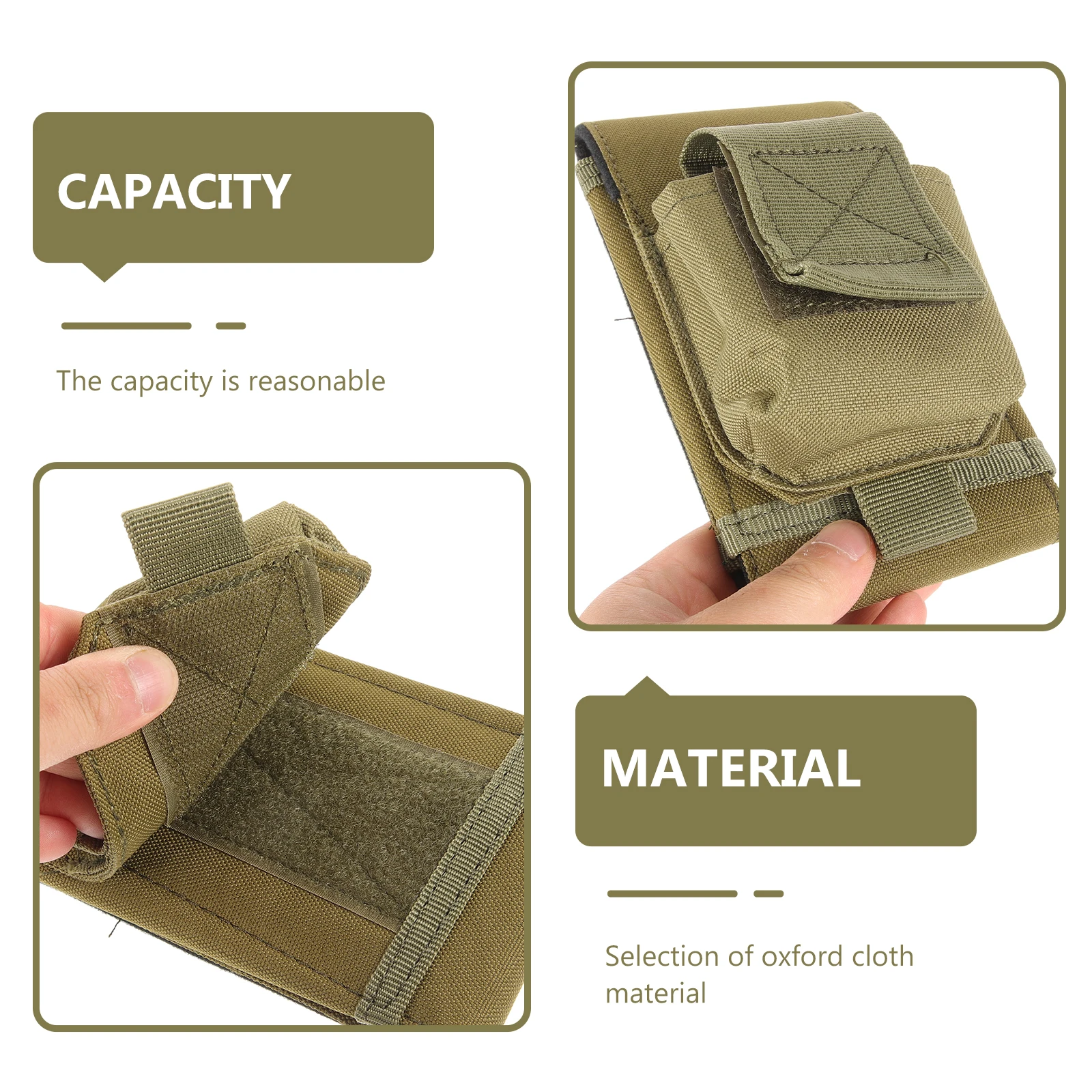 

1pcs Multi-Functional Outdoor Waist For Phone Oxford Cloth Portable Belt Pouch Durable Design Large Capacity Storage Bag Travel