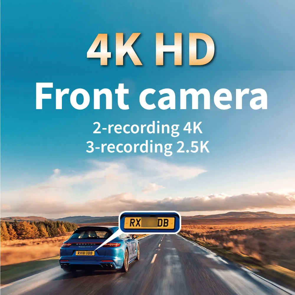 3lens HD 4K Car DVR Dashcam WiFi APP Control Car Camera super Night Vision Wide Angle Loop Recording Vehicle Accessories