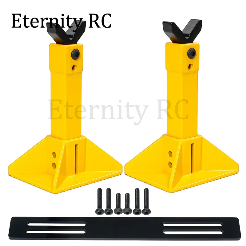 Metal Height Adjustable Jack Stand for 1/8 1/10 RC Crawler Axial SCX10 Traxxas TRX4 D90 - Simulation Car Holder Decoration