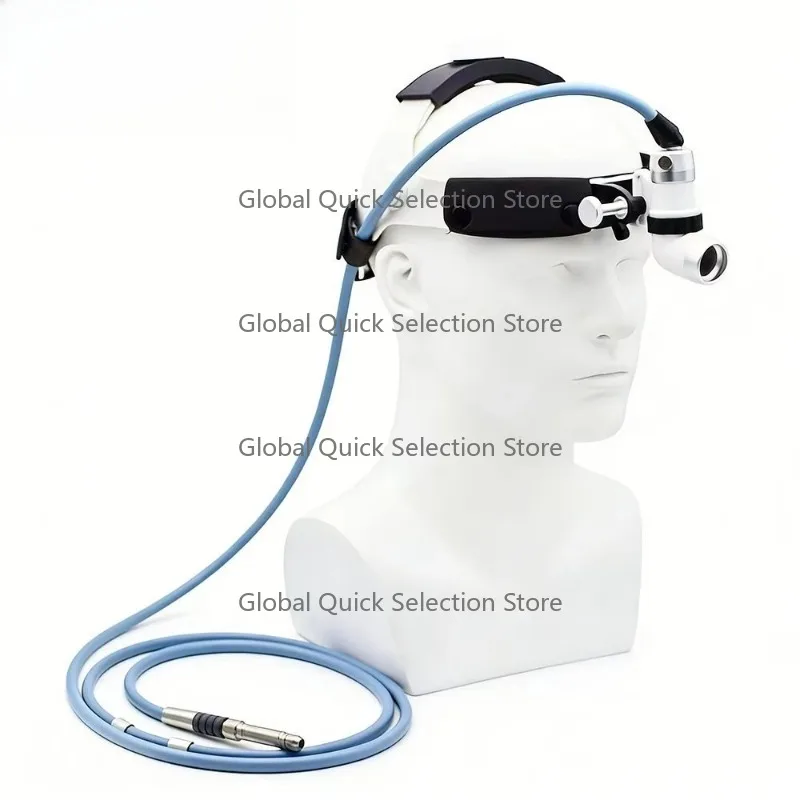 Medeasy LED Optical Fiber Headlight Surgical Head Lamp with 2m Wolf Light Guide Cable for D-ental Ve-terinary ENT Examination