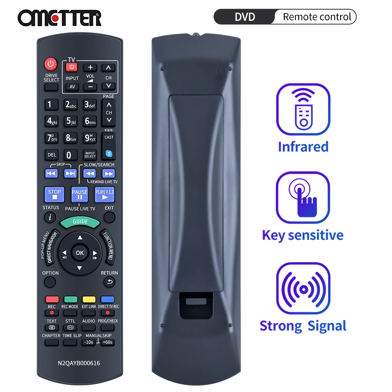 New N2QAYB000616 Remote Control for Panasonic BLU-RAY DISK Recorder DMR-BST701 DMR-BST700 DMR-BST800 DMR-BWT800