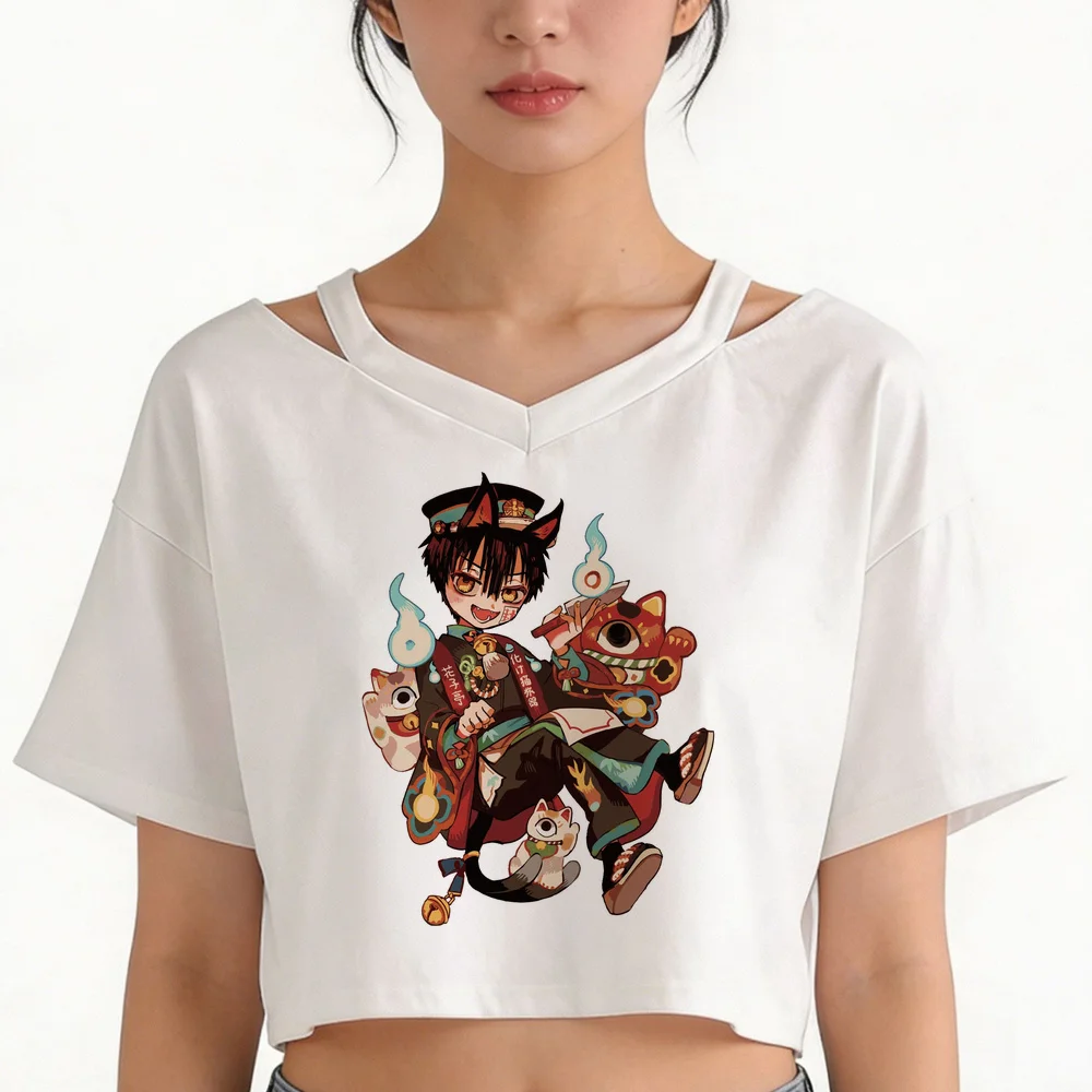 Toilet Bound Hanako Kun cropped top female manga scene  anime top tees gothic grunge harajuku party manga