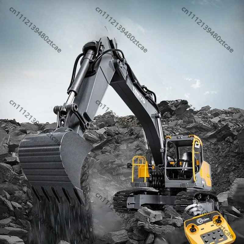 E598-001 1:16 Alloy Screw Drive RC Excavator Electric Engineering Digger Kids Construction Vehicle Toy