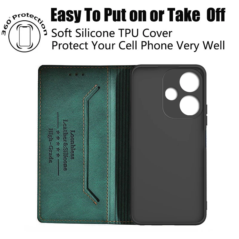 Flip Case For Xiaomi Poco X6 Pro Poco F6 C65 F5 F4 F3 F2 M5 M5s M3 M4 M6 X4 X3 X5 X6 Pro GT 5G 4G Global Case Phone Cover Fundas
