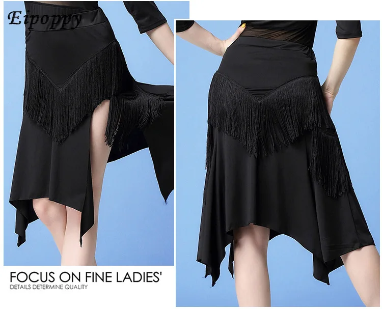 فستان بشراشيب للرقص اللاتيني للكبار ، ملابس أداء مثيرة ، ملابس تمارين جديدة