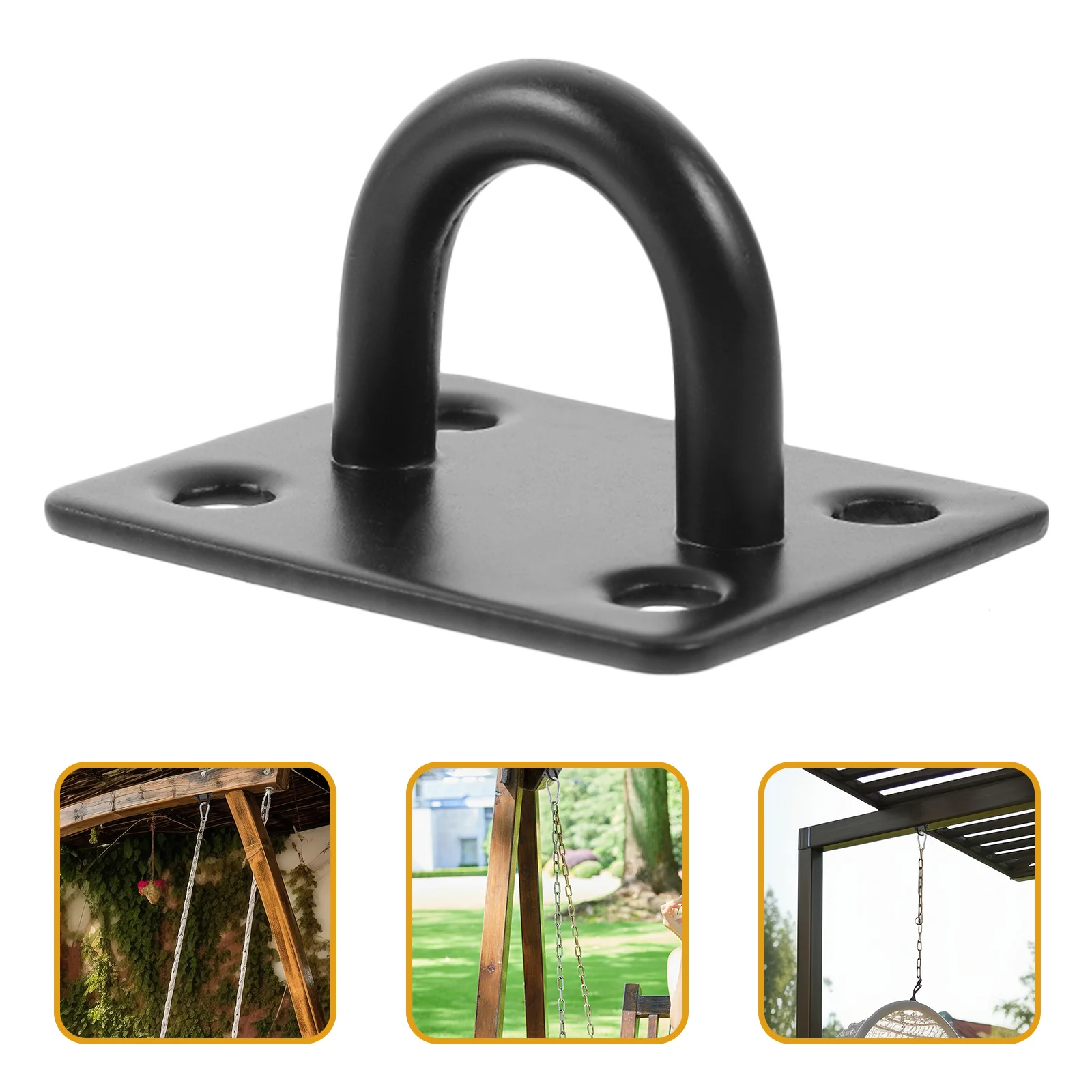 2 Pcs Fixed Hammock Hook Ceiling Mount Hooks Heavy Duty Medium Stainless Steel Eye Plate Anchor