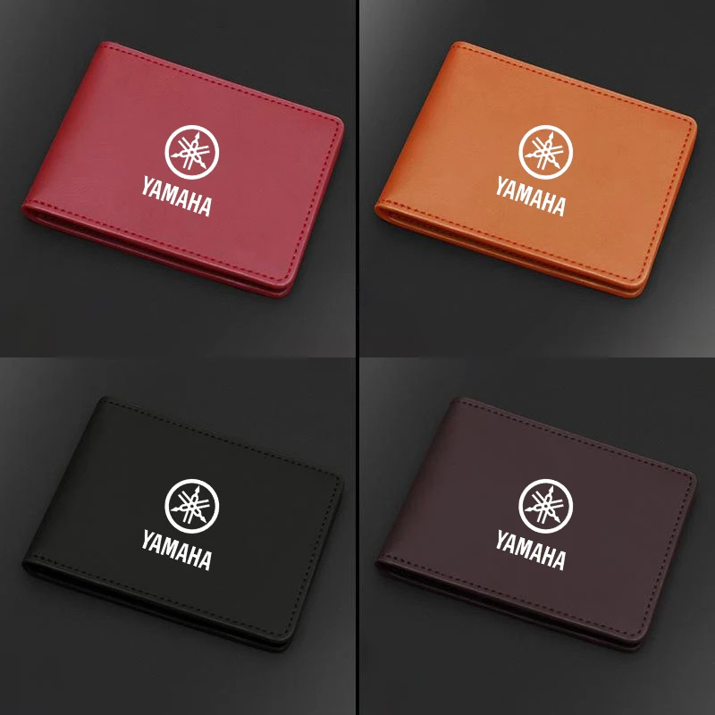 

For Yamaha NVX NVX155 XMAX XMAX300 QBIX AEROX JAUNS Anti Scrath Lightweight PU Leather Driving Credit Card License Card Package