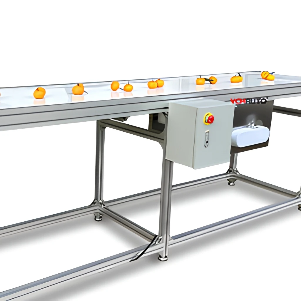 Horizontal White Food Grade Flat Belt Conveyor Adjustable Speed for Argentina Pet Food Plant Auto Weighing Filling Sealing Line