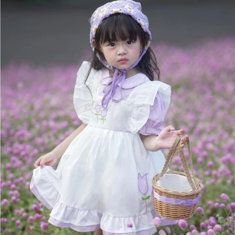 

Kids Luxurious Ball Gown Princess Boutique Vintage Embroidery Lolita Dress for Baby Girls Children Royal Infant Clothes Vestidos