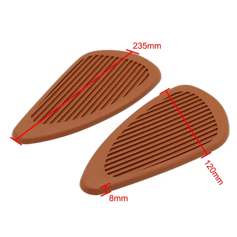 Motorcycle Anti-slip Tank Pads Gas Knee Grip Traction Pad Side Decals Fit For Harley Honda Yamaha Suzuki Kawasaki Cafe Racer 6