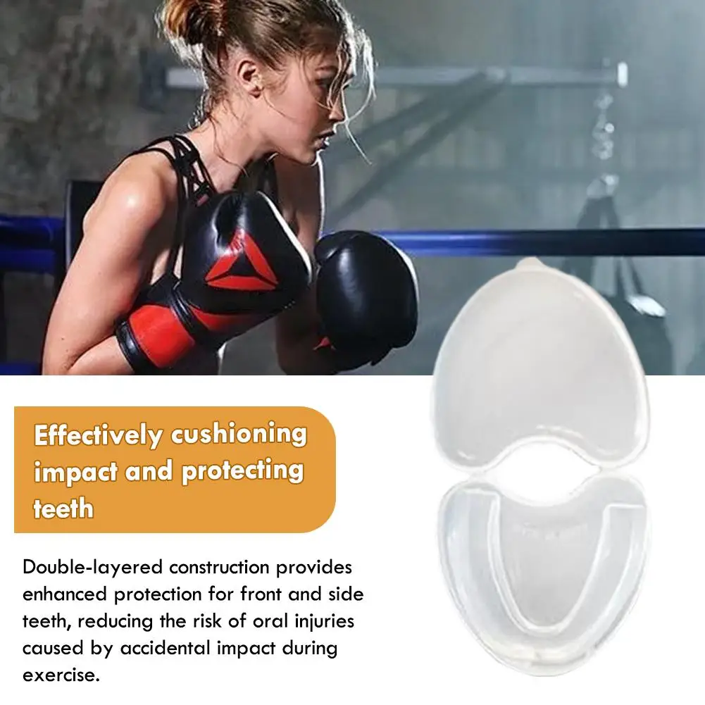 

Sports Tooth Silicone Mouth Guard Boxing Protector Free Anti-wear Karate Mouthguard Rugby Braces Taekwondo Shaping U4Q2