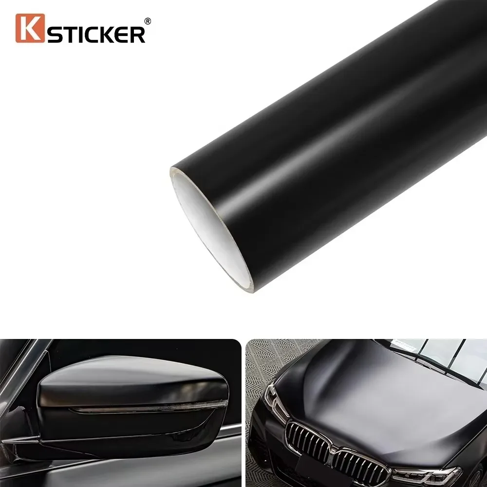 Car Wrapping Film Satin Black Color Scratch-Resistant Durable Sticker Auto Cover Vehicles Motorcycle Accessories