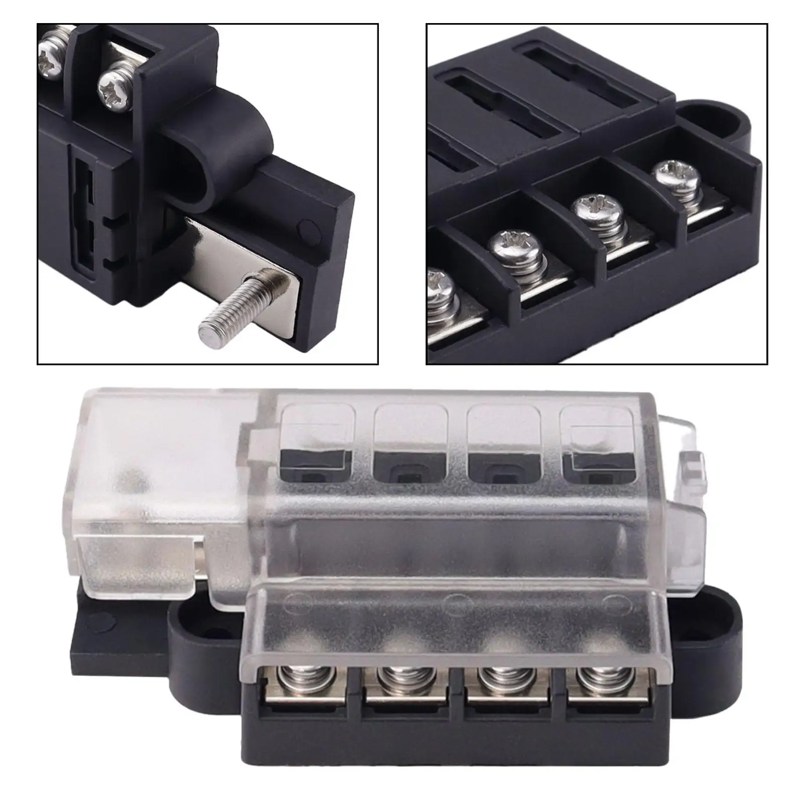 4 Way Fuse Box 1 in 4 Out Assembly Fuse Box Holder for UTV Auto Truck