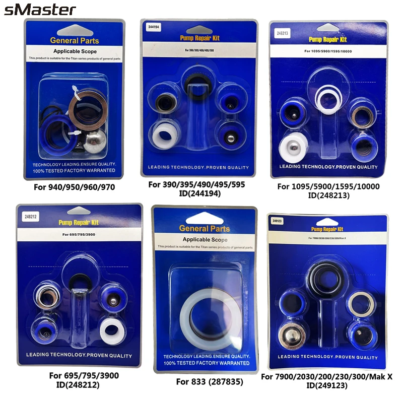 

Airless Spray Pump Repair Kit 248213/244194/248212/287835/249123 Seal Gasket Filter for Pump 395 695 960 833 1095