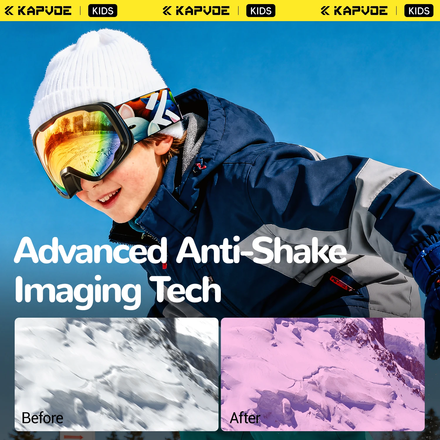 KAPVOE nuevo invierno al aire libre niños moto de nieve Snowboard UV400 gafas de esquí niños gafas de esquí antiniebla máscara protectora deportiva