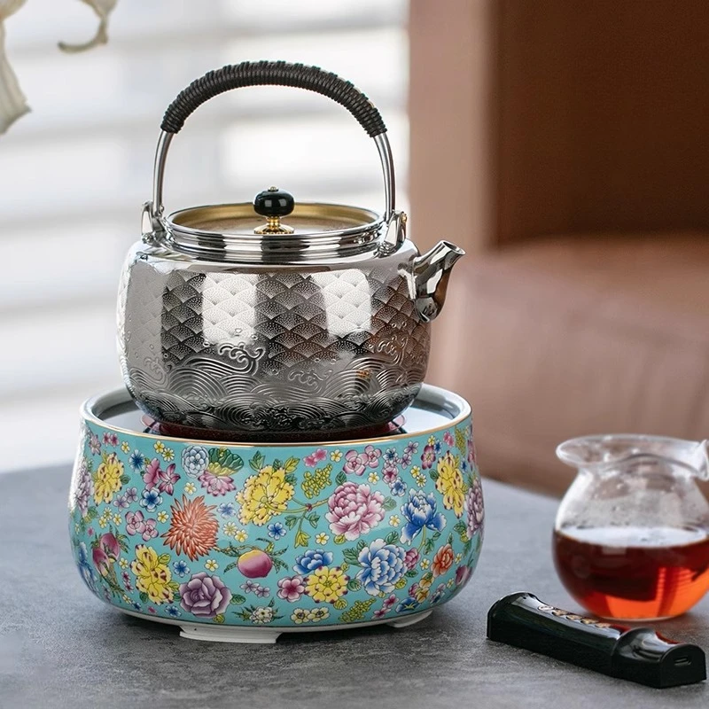 stove, silent enclosure stove to make tea, wireless remote control of household tea stove, high-end tea brewer