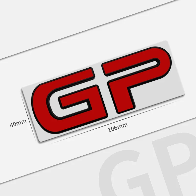 Auto Metal MINI GP Logo 3D Badge Lettering Decals Trunk Sticker For MINI Cooper S R60 F60 F54 R56 R57 Countryman Car Styling