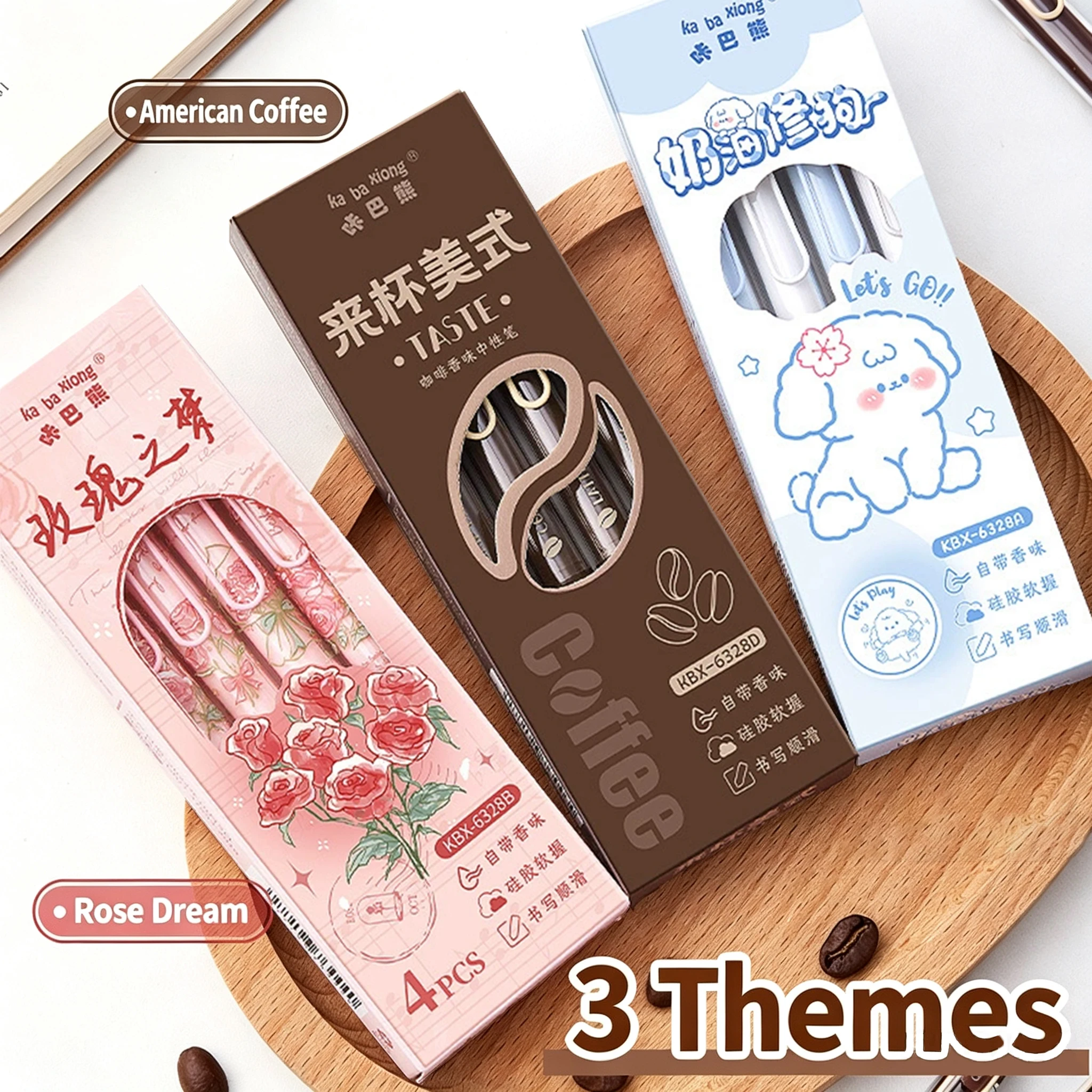 4Pcs/Set Gel Pens,0.5mm Black Ink Pens ST Fine Point Smooth Writing Pens With Silicone Grip,Retractable Pens,for Note Taking