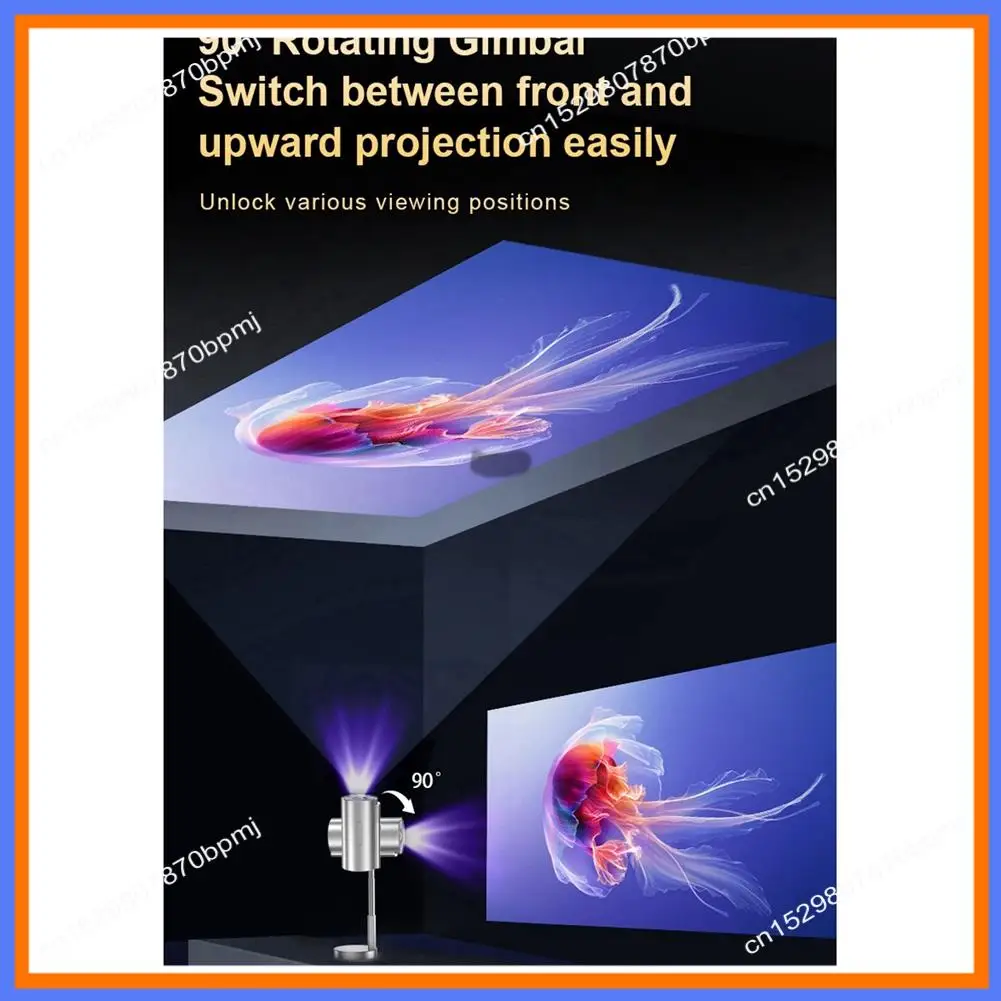 BAAE Mini Proiettore X5 Portatile 4K Regolazione dell'altezza video Supporto portatile, USB, PC, TV Box Spina UE