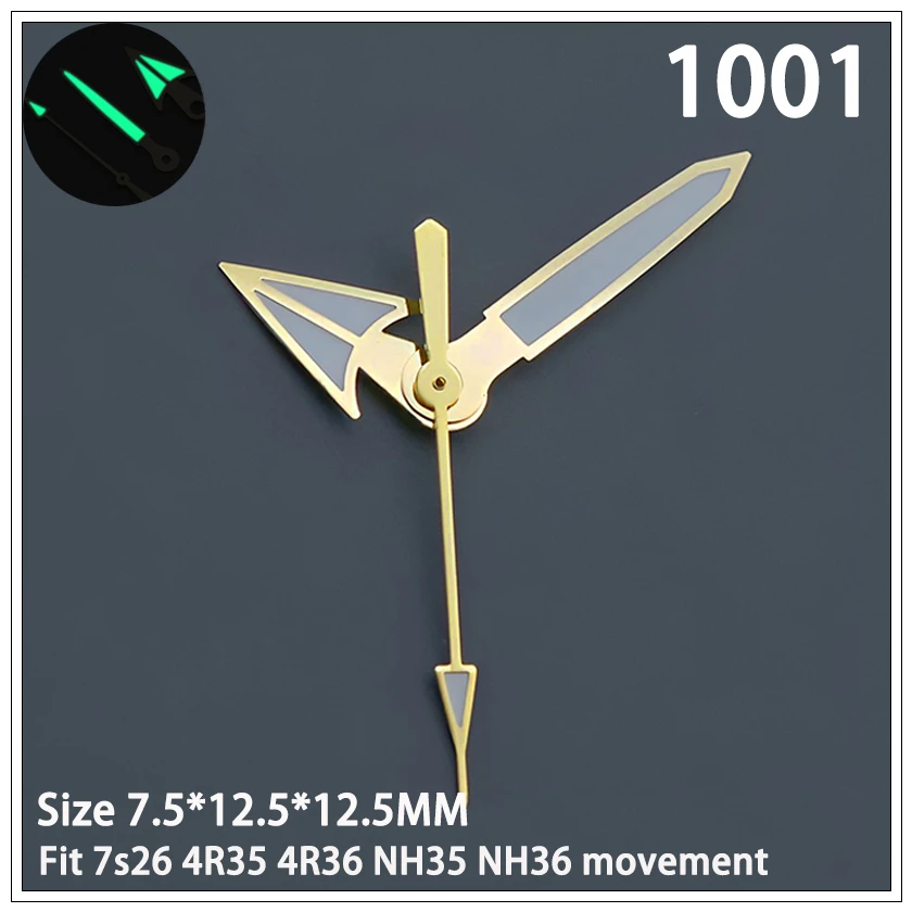 Gold And Silver Black Red Nh35 Hands Watch Hands