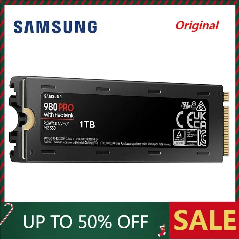 

SAMSUNG Original SSD 980 PRO With Heatsink NVMe M.2 1tb 2TB SSD PCIe 4.0 M.2 2280 Internal Solid State Drive for Desktop Laptop