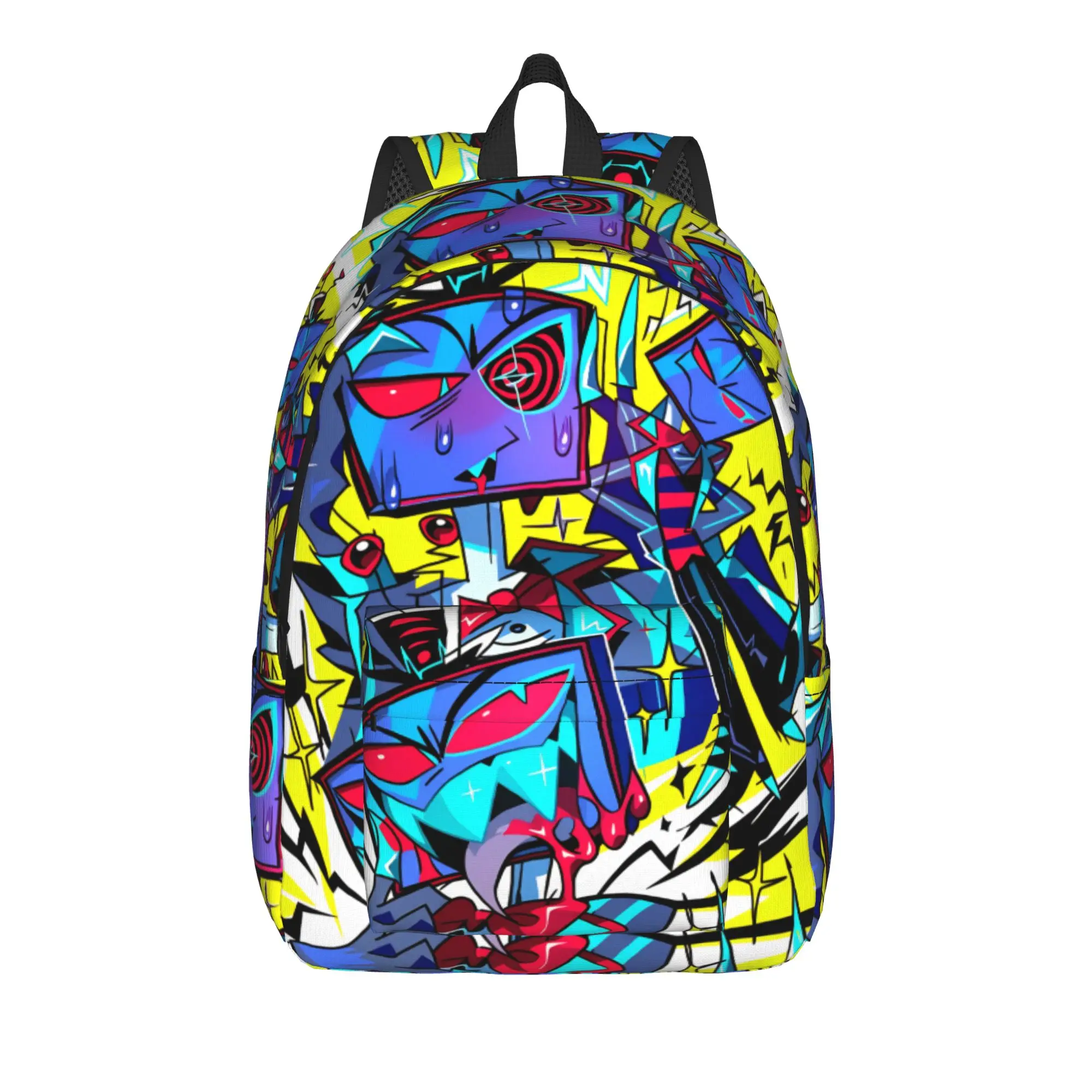 Relax Alastor Vox Backpack Hazbines Hoteles Hiking Backpacks Girl High Quality Lightweight High School Bags Kawaii Rucksack