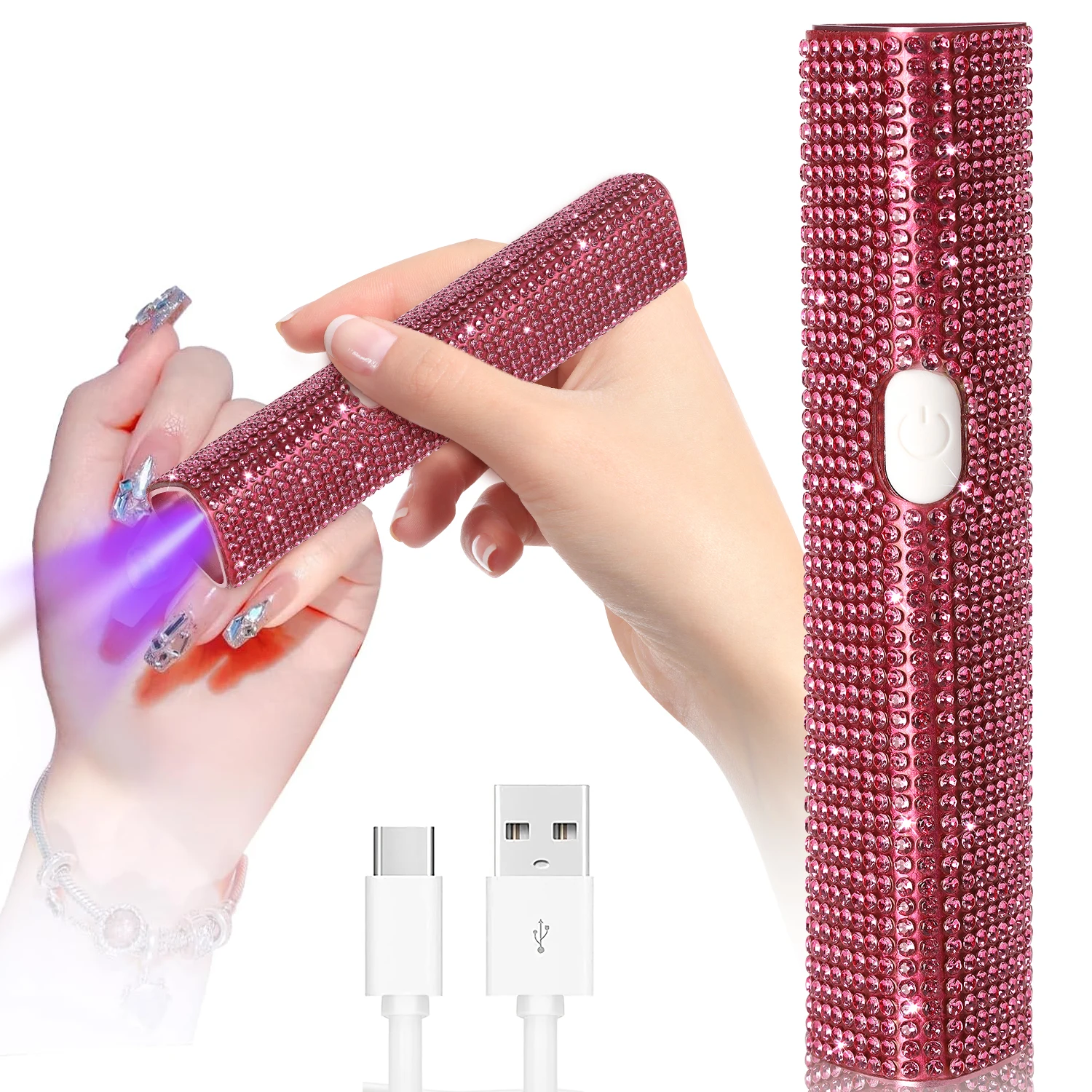 เครื่องอบเล็บเจลแบบพกพา – เครื่องอบเล็บ LED ขนาดเล็กแบบชาร์จไฟได้ พร้อมขาตั้งสำหรับใช้ในงานทำเล็บมืออาชีพ